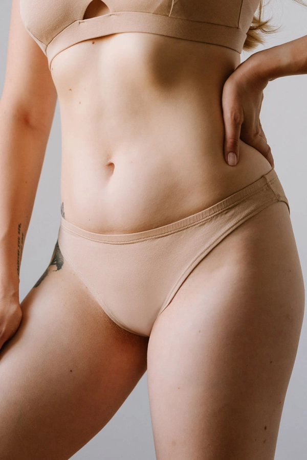 Majtki Comfy z bawełny organicznej, cieliste