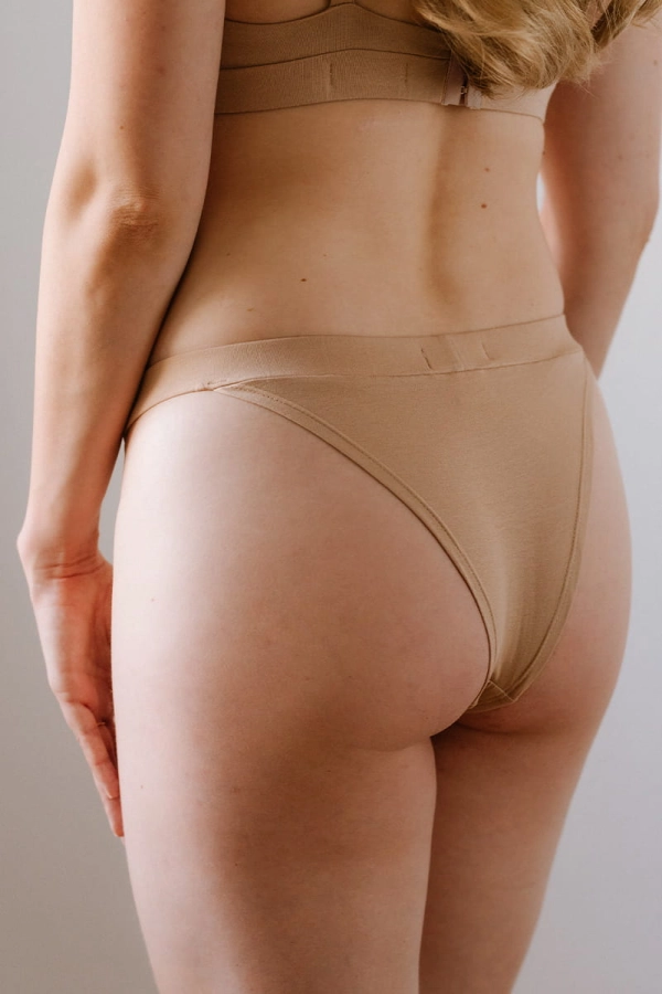 3pak - Majtki FeelFree z bawełny organicznej, cieliste