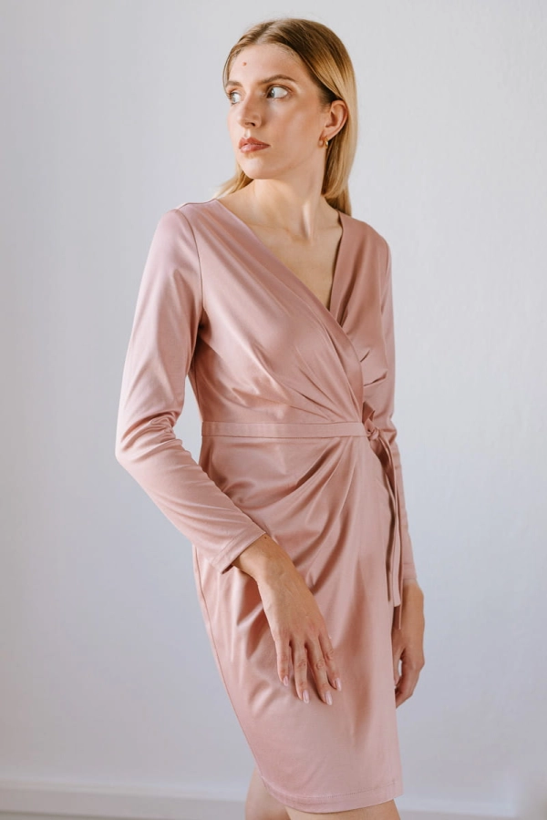 Sukienka Anne bawełniana, herbaciana