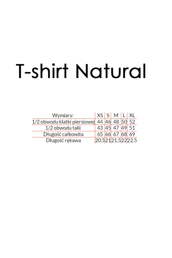 T-shirt Natural, V-neck bawełniany, biały