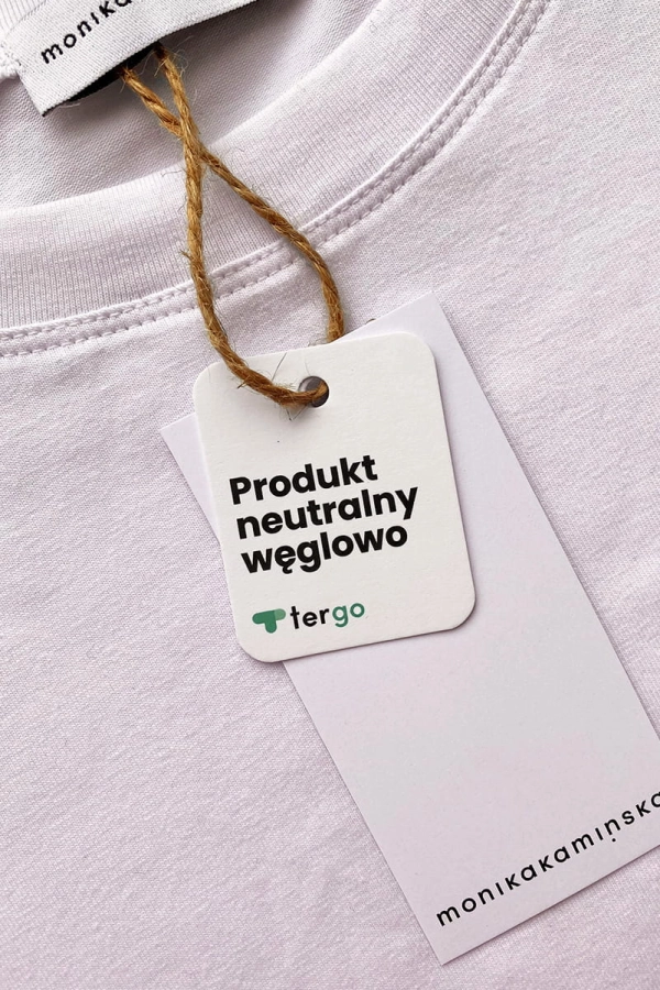 T-shirt Natural, V-neck bawełniany, biały