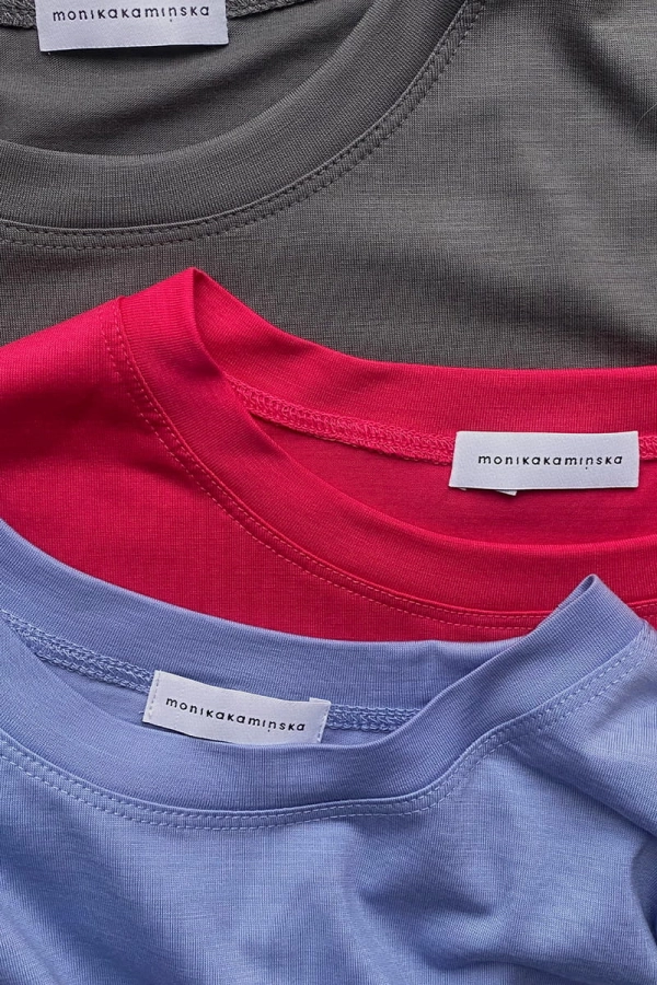 T-shirt Motion wełniany, różowy