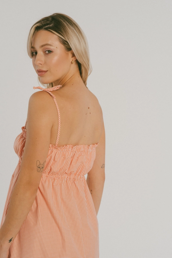 Sukienka Dolce bawełniana, w kratkę