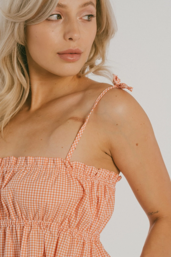 Sukienka Dolce bawełniana, w kratkę