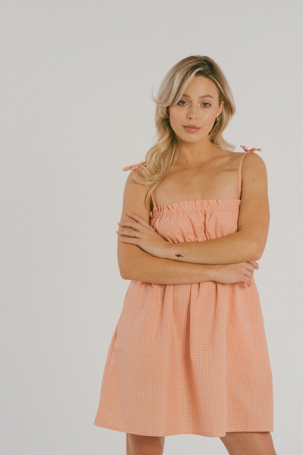 Sukienka Dolce bawełniana, w kratkę