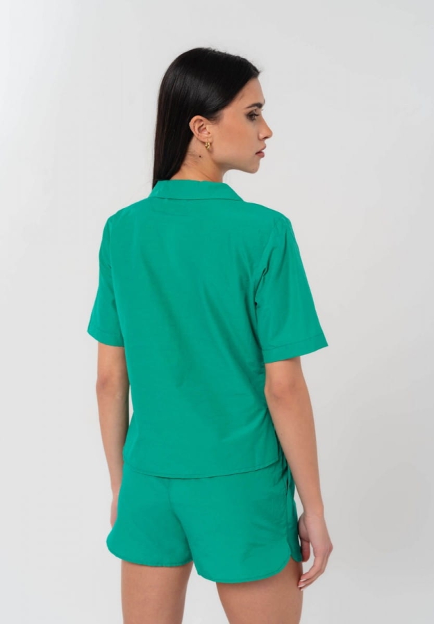 Koszula Grato bawełniana, zielona