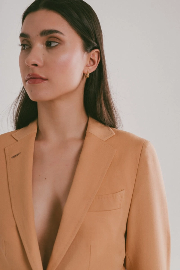 Marynarka wełniana Prime, brzoskwiniowa