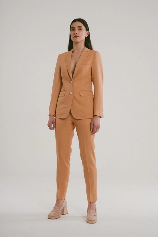 Marynarka wełniana Prime, brzoskwiniowa