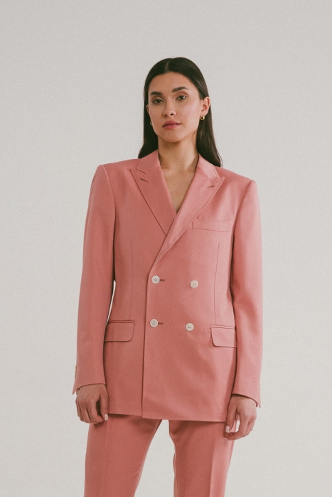 Marynarka wełniana Isla, różowa