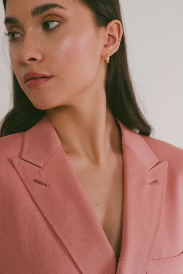 Marynarka wełniana Isla, różowa