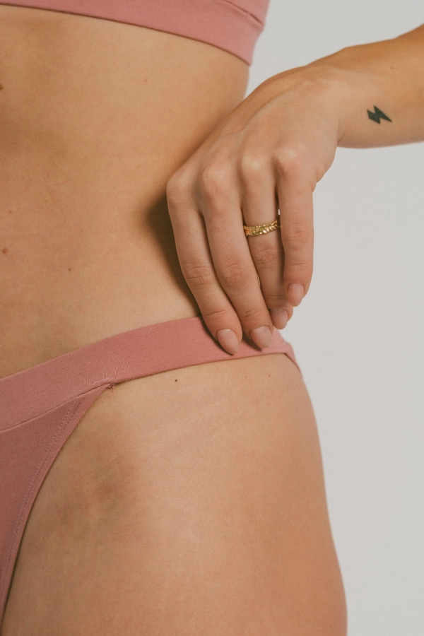 Majtki FeelFree z bawełny organicznej, różowe