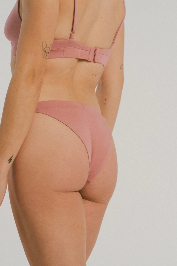 Majtki FeelFree z bawełny organicznej, różowe