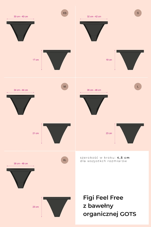 Majtki FeelFree z bawełny organicznej, różowe