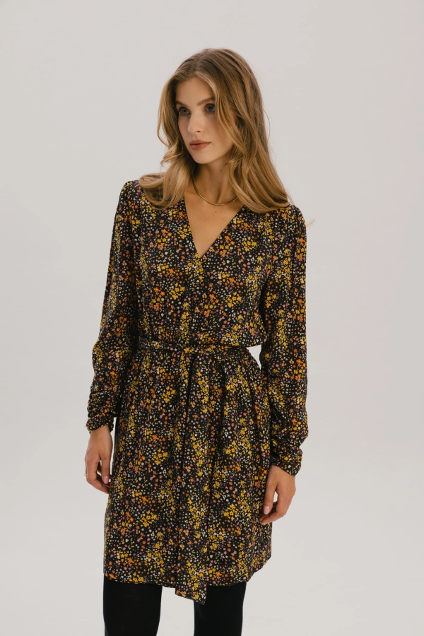 Sukienka Botanic, w żółte kwiaty