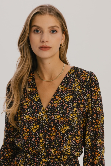 Sukienka Botanic, w żółte kwiaty