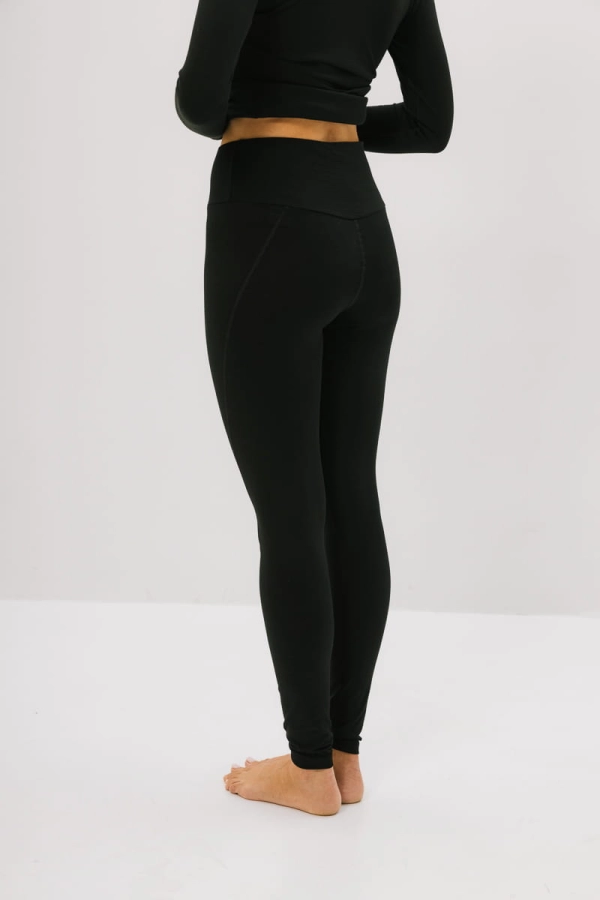 Legginsy Trail czarne wełniane