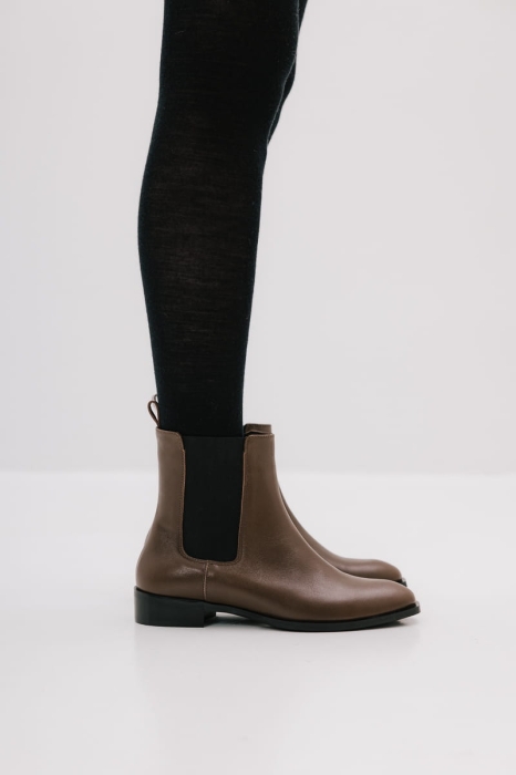 Sztyblety skórzane Classic, brązowe