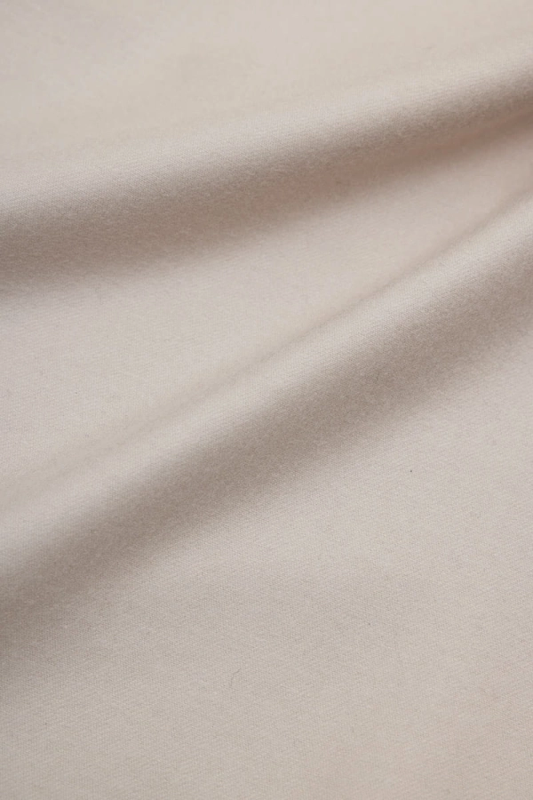 Sukienka midi Gala wełniano-kaszmirowa, kremowa