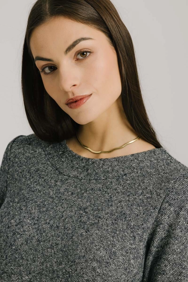 Sukienka wełniana Nerro, pieprz i sól