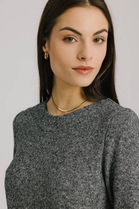 Sukienka wełniana Nerro, pieprz i sól