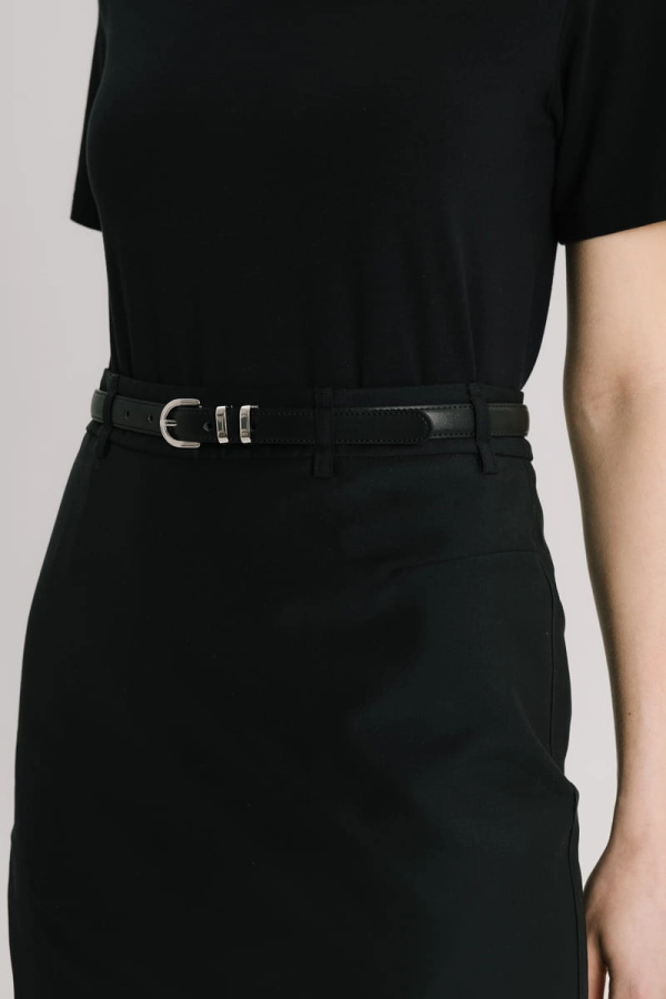 Spódnica wełniana midi Bliss, czarna