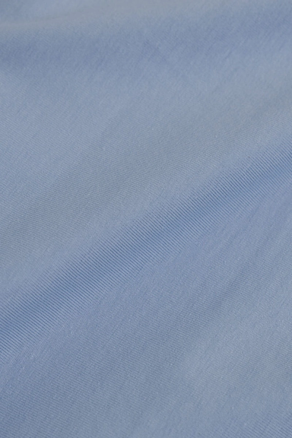 T-shirt Natural, V-neck bawełniany, niebieski