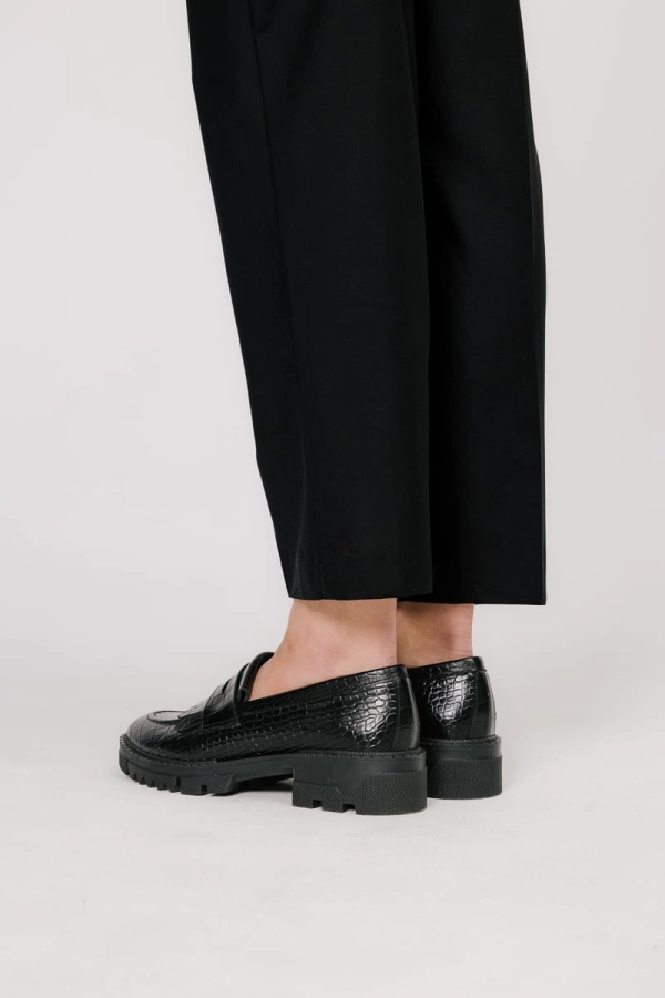 Loafersy Urban Chunkies skórzane, czarne