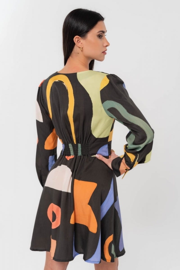 Sukienka Naomi z lyocellu, we wzory