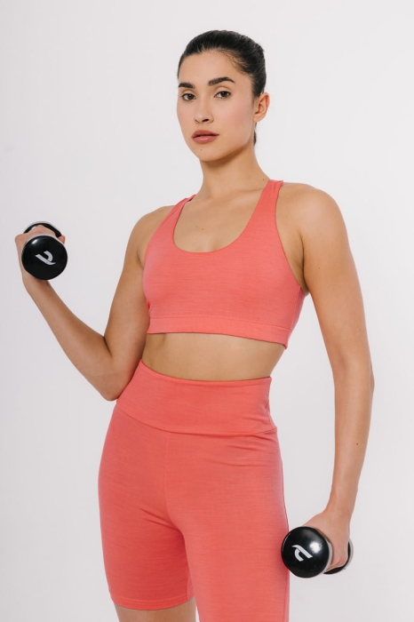 Top sportowy Rio wełniany, peach pink