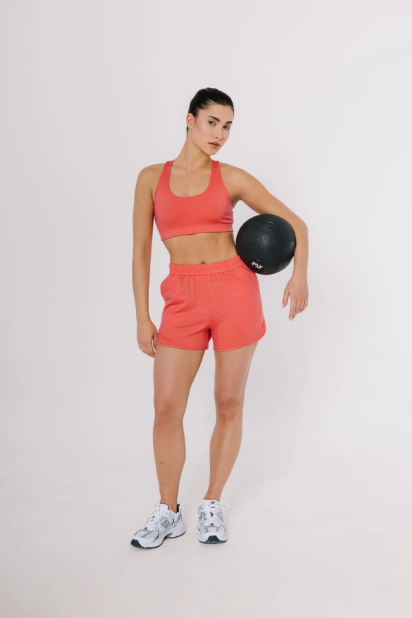 Spodenki sportowe Tokio wełniane, peach pink