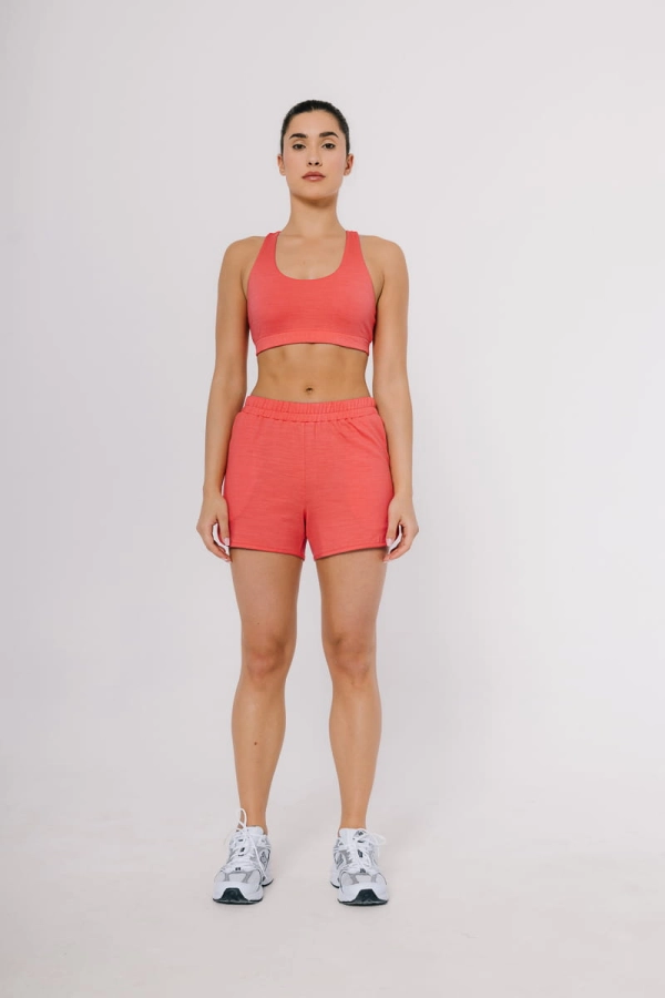 Spodenki sportowe Tokio wełniane, peach pink