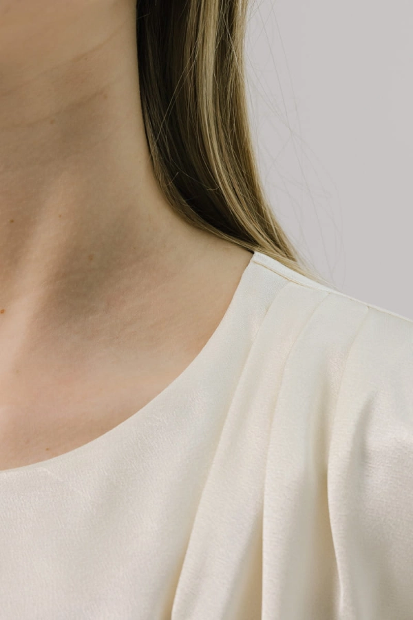 Bluzka Wave wiskozowa, kremowa