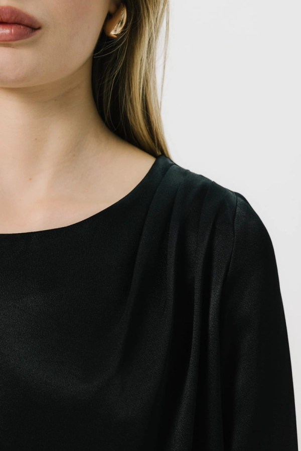 Bluzka Wave wiskozowa, czarna