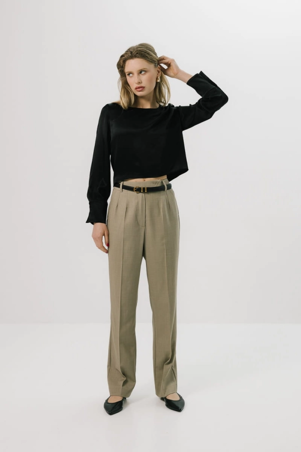 Bluzka Wave wiskozowa, czarna