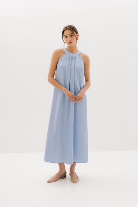 Sukienka bawełniana Riviera, niebieska