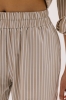 Spodnie bawełniane Positano, beżowe w paski