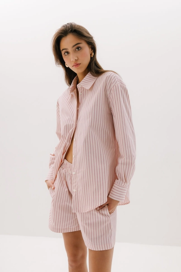 Spodenki Portofino bawełniane, różowe w paski