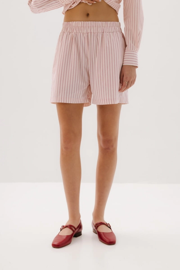Spodenki Portofino bawełniane, różowe w paski