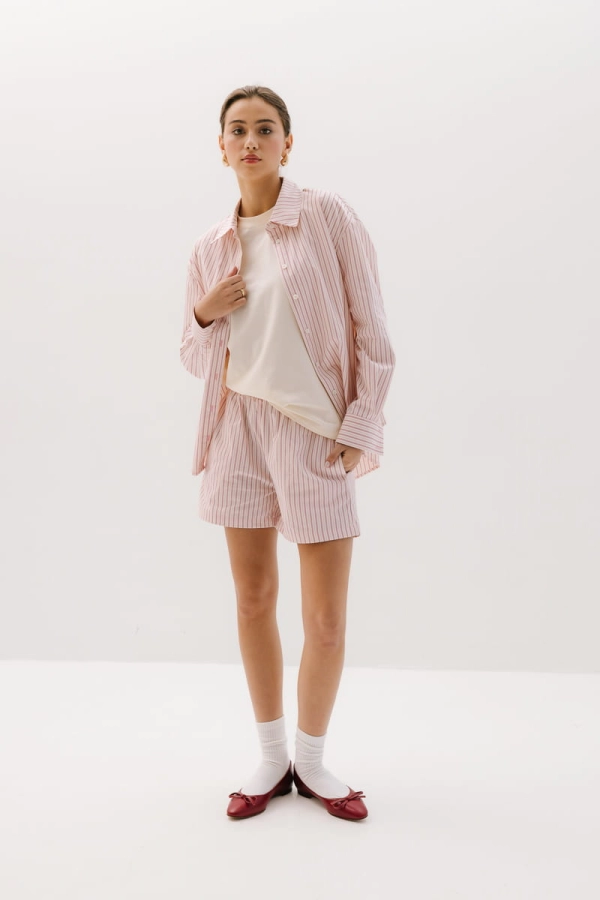 Spodenki Portofino bawełniane, różowe w paski