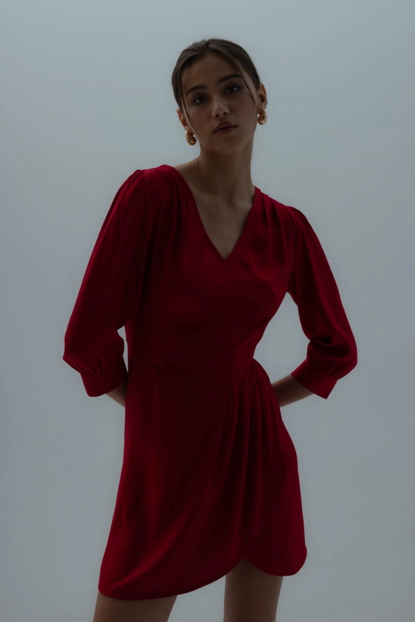 Sukienka wiskozowa Verona, czerwona