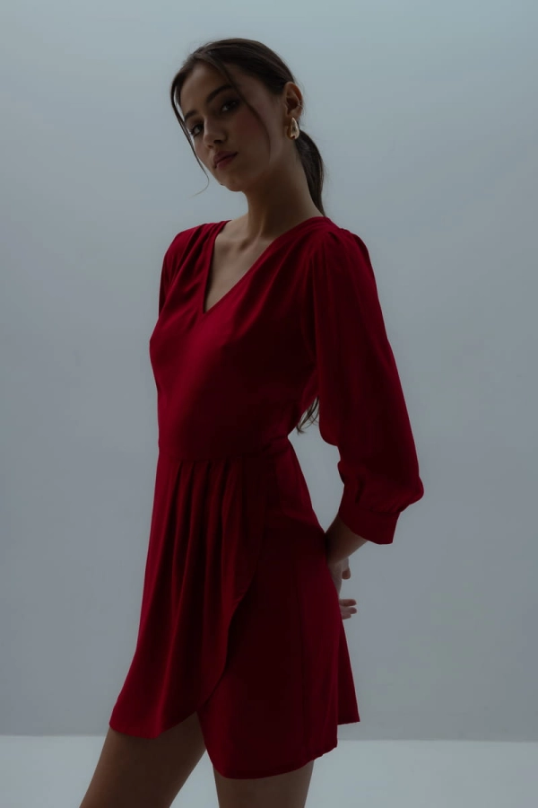 Sukienka wiskozowa Verona, czerwona