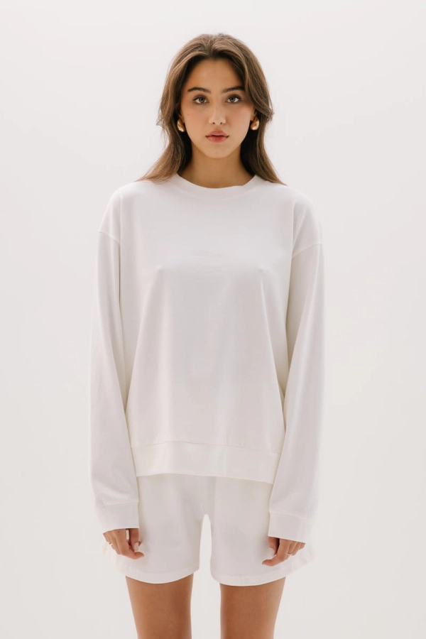 Bluza bawełniana Harmony, kremowa