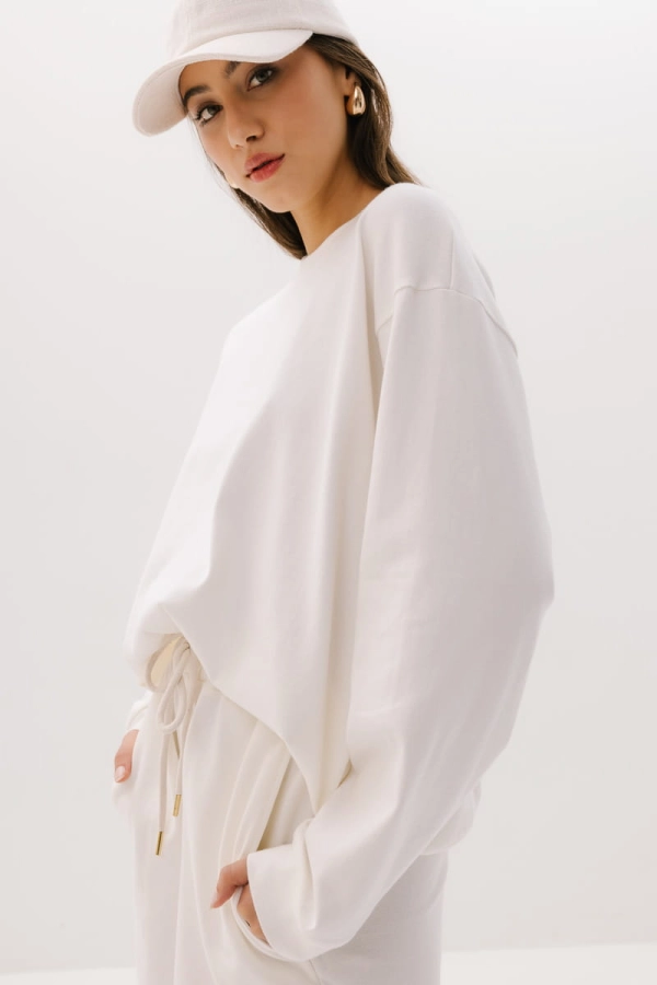 Bluza bawełniana Harmony, kremowa