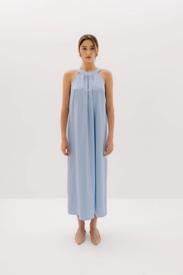 Sukienka bawełniana Riviera, niebieska