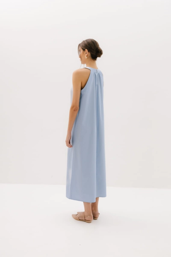 Sukienka bawełniana Riviera, niebieska