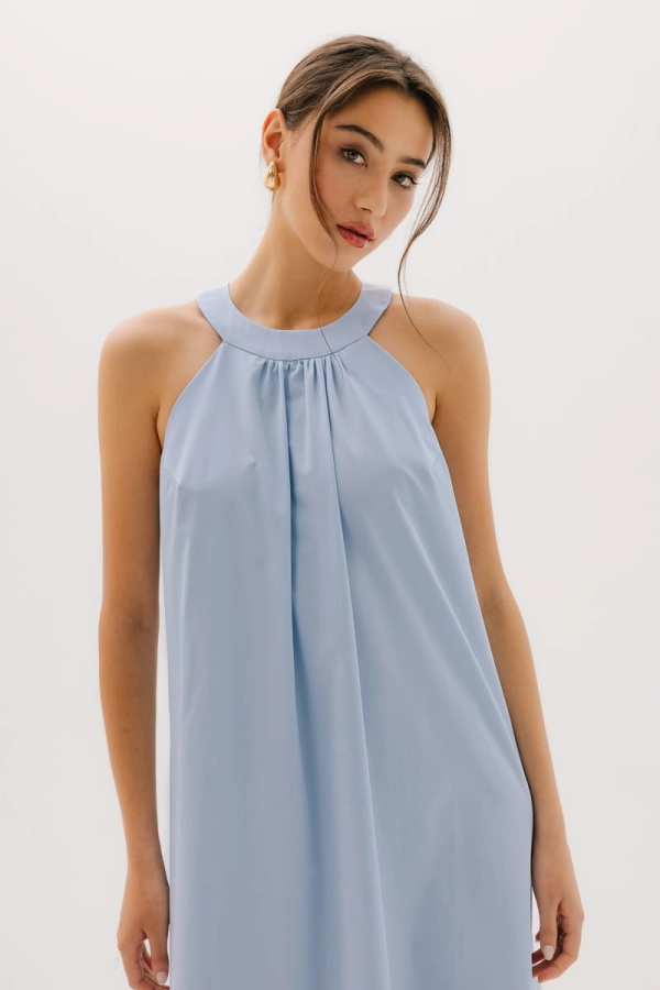 Sukienka bawełniana Riviera, niebieska