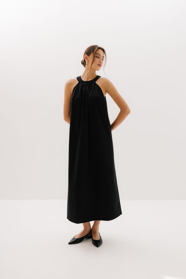 Sukienka bawełniana Riviera, czarna