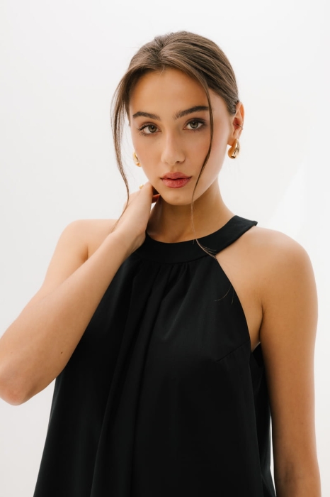 Sukienka bawełniana Riviera, czarna