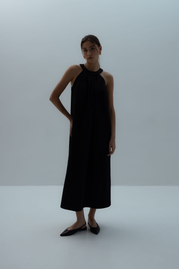 Sukienka bawełniana Riviera, czarna