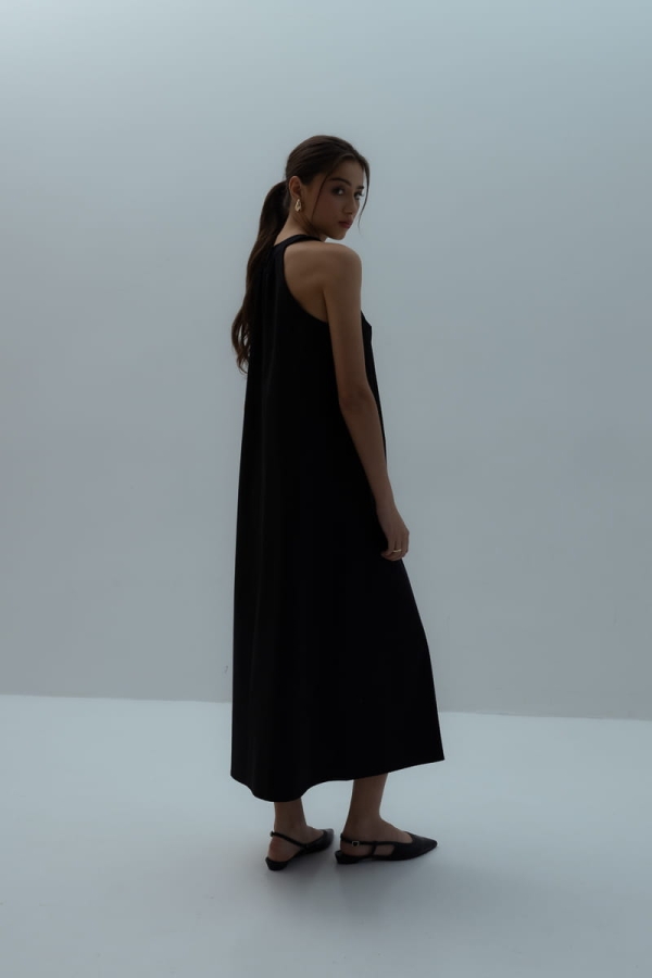 Sukienka bawełniana Riviera, czarna